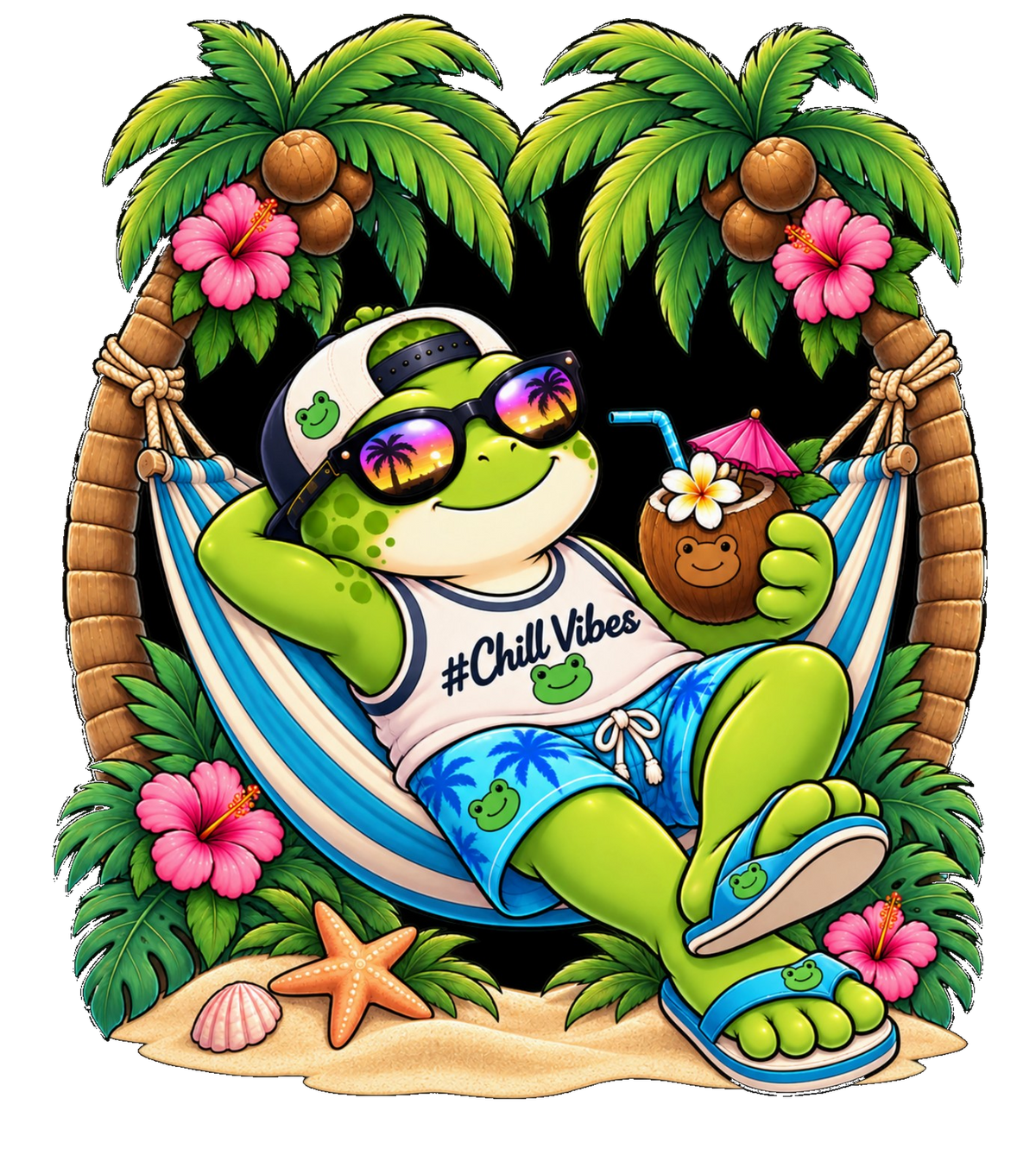 Chill Vibes Frog Character