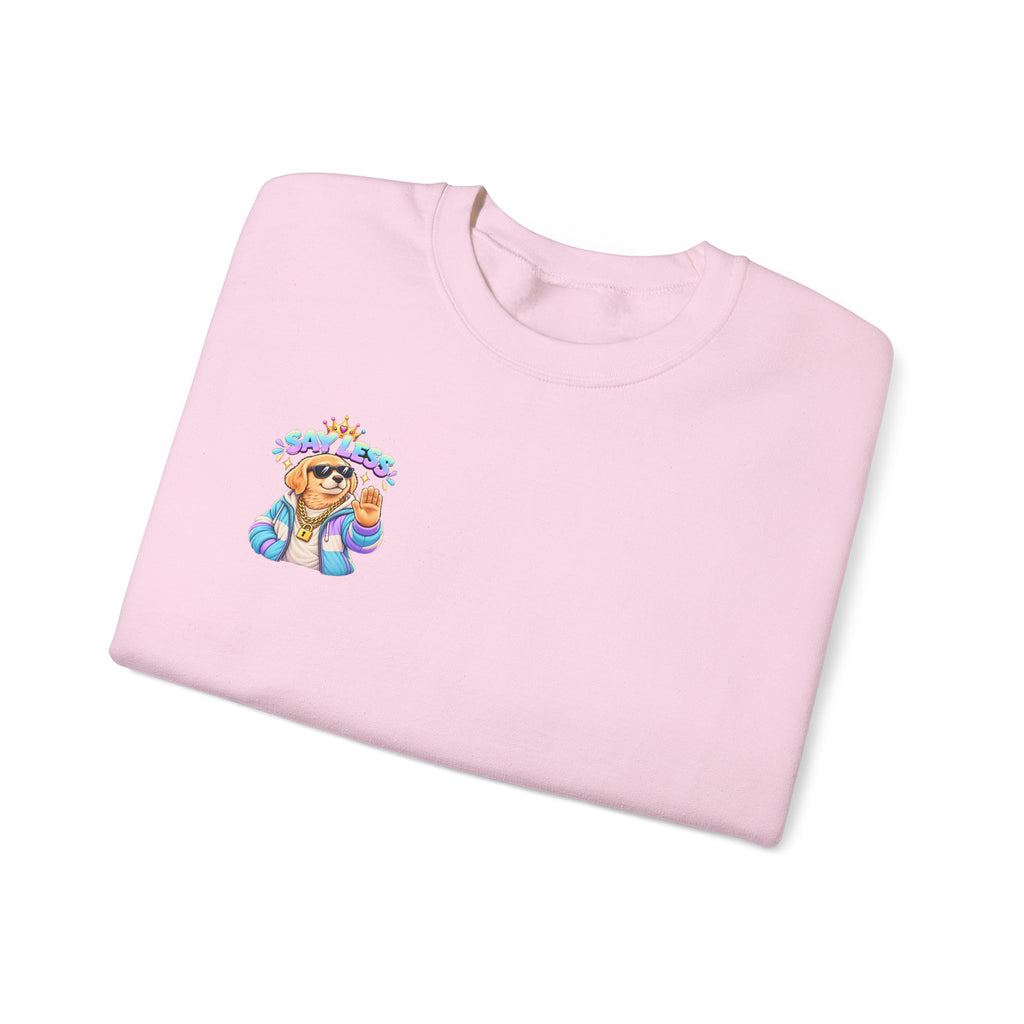 Crewneck Sweatshirt - Colorful Girl with Flower Crown Graphic