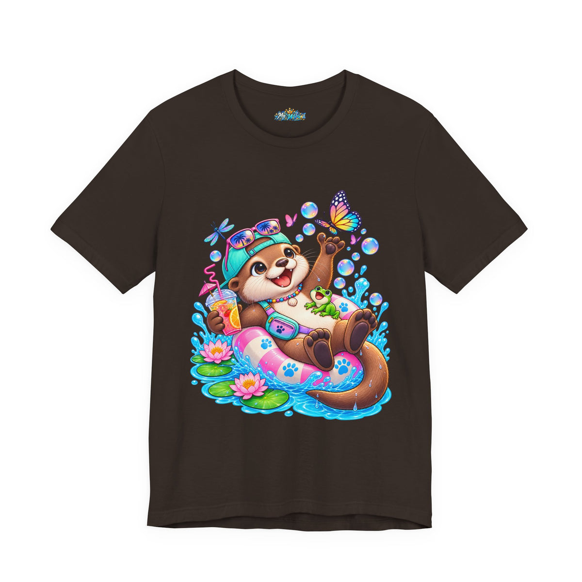 Otter Floatie T-Shirt — Cute Summer Otter with Butterfly Tee
