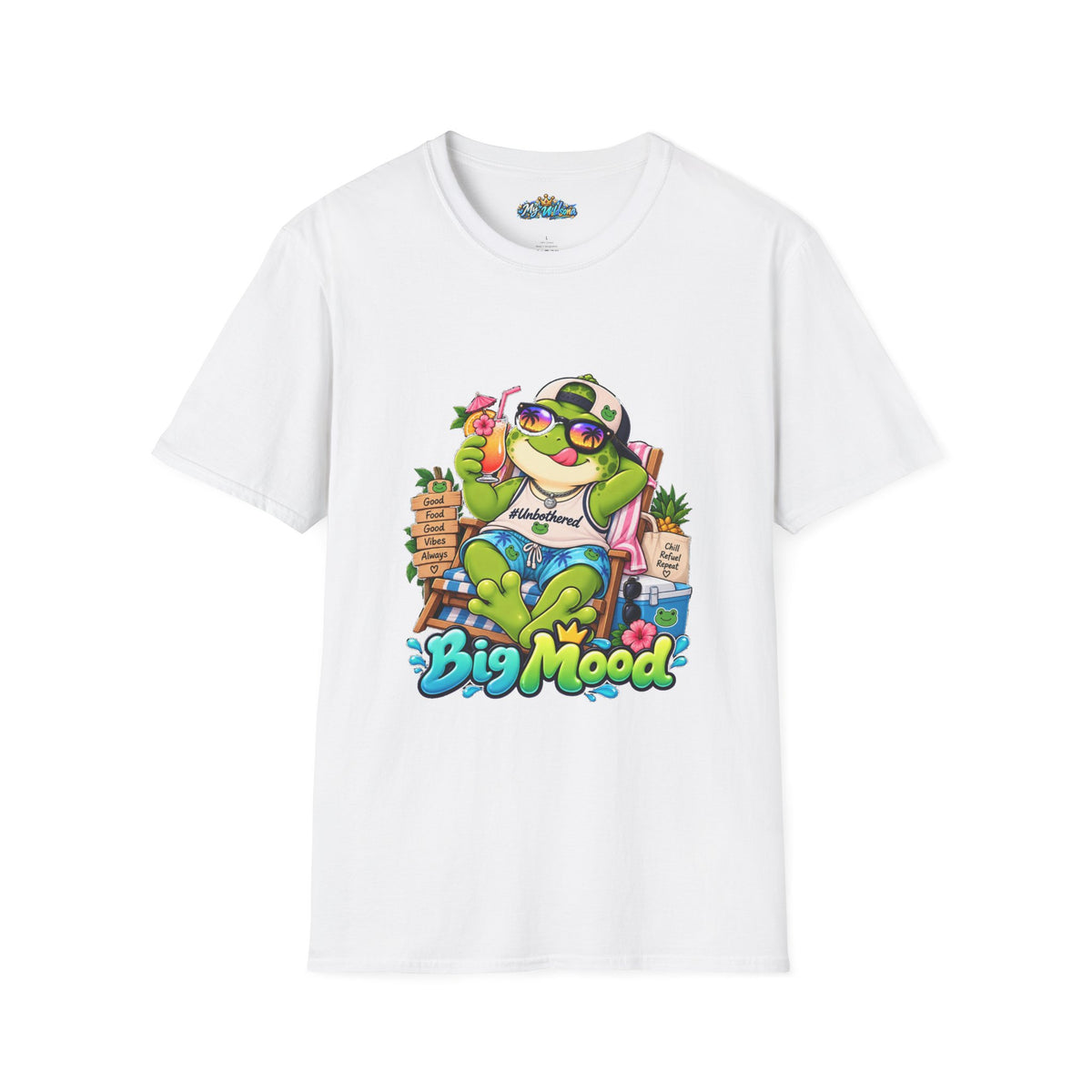 Big Mood Frog T-Shirt — Chill Cartoon Frog Graphic Tee