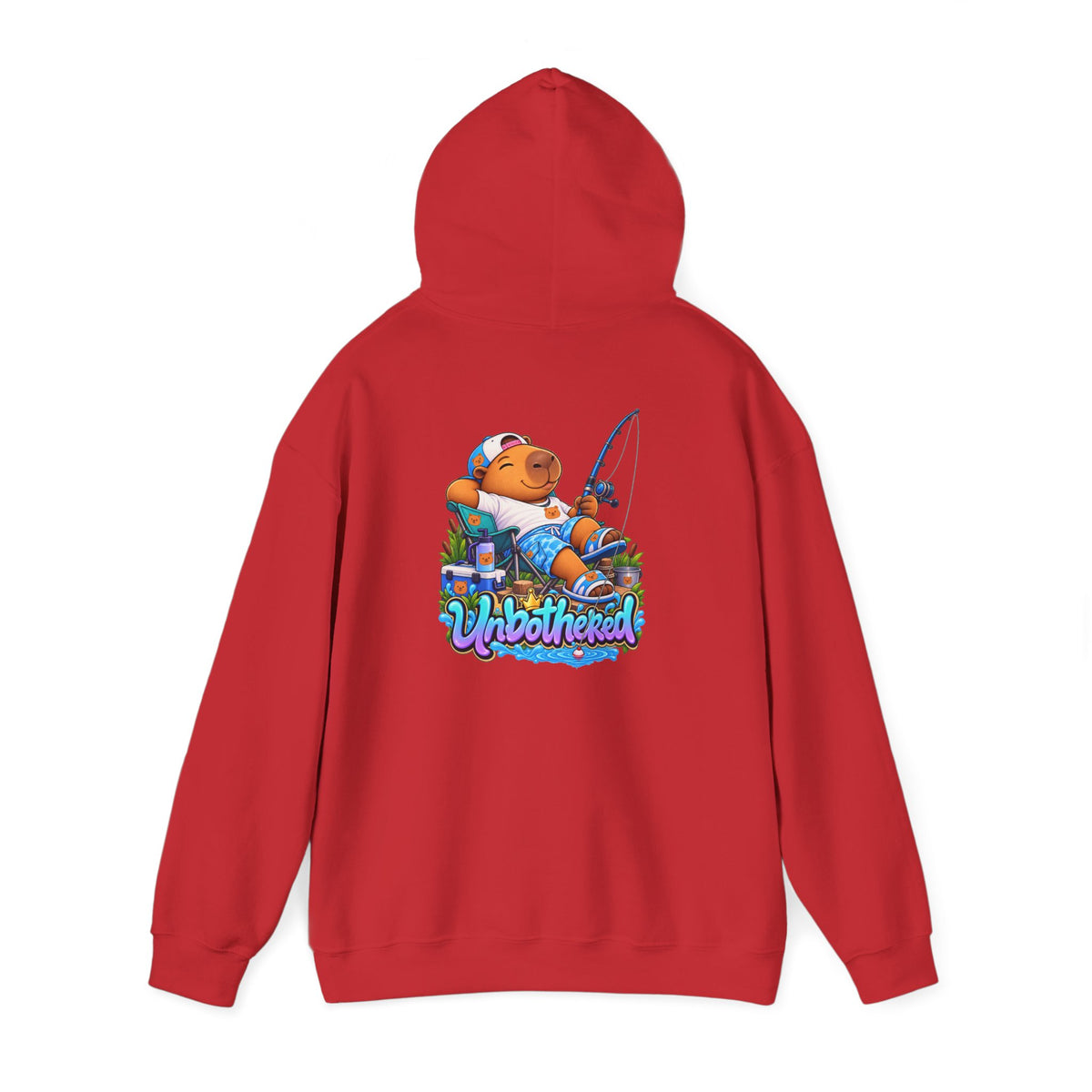 Relaxing Unbothered Capybara Hoodie – Chill Vibes Graphic Sweatshirt