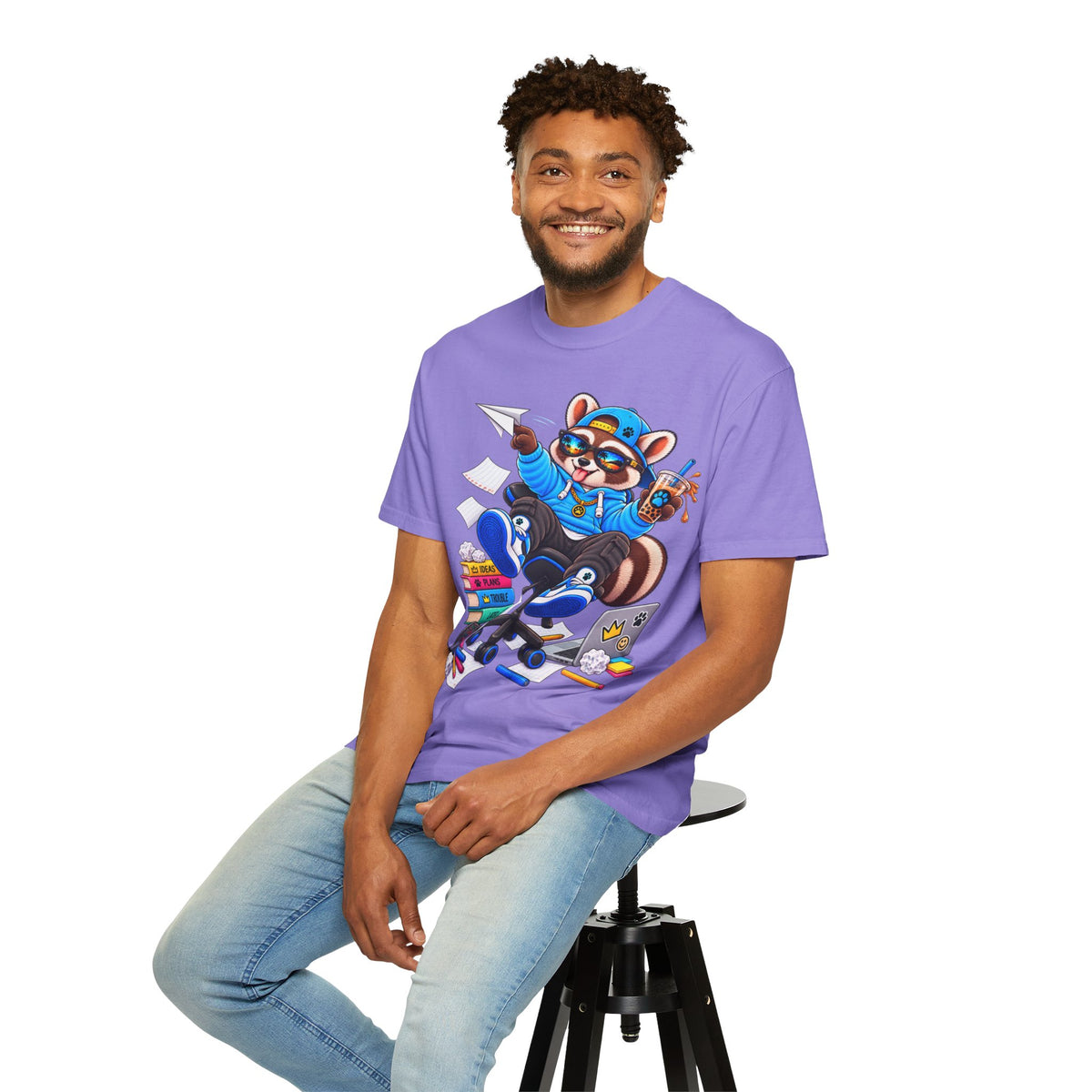 Mischievous Remy Raccoon Graphic T-Shirt