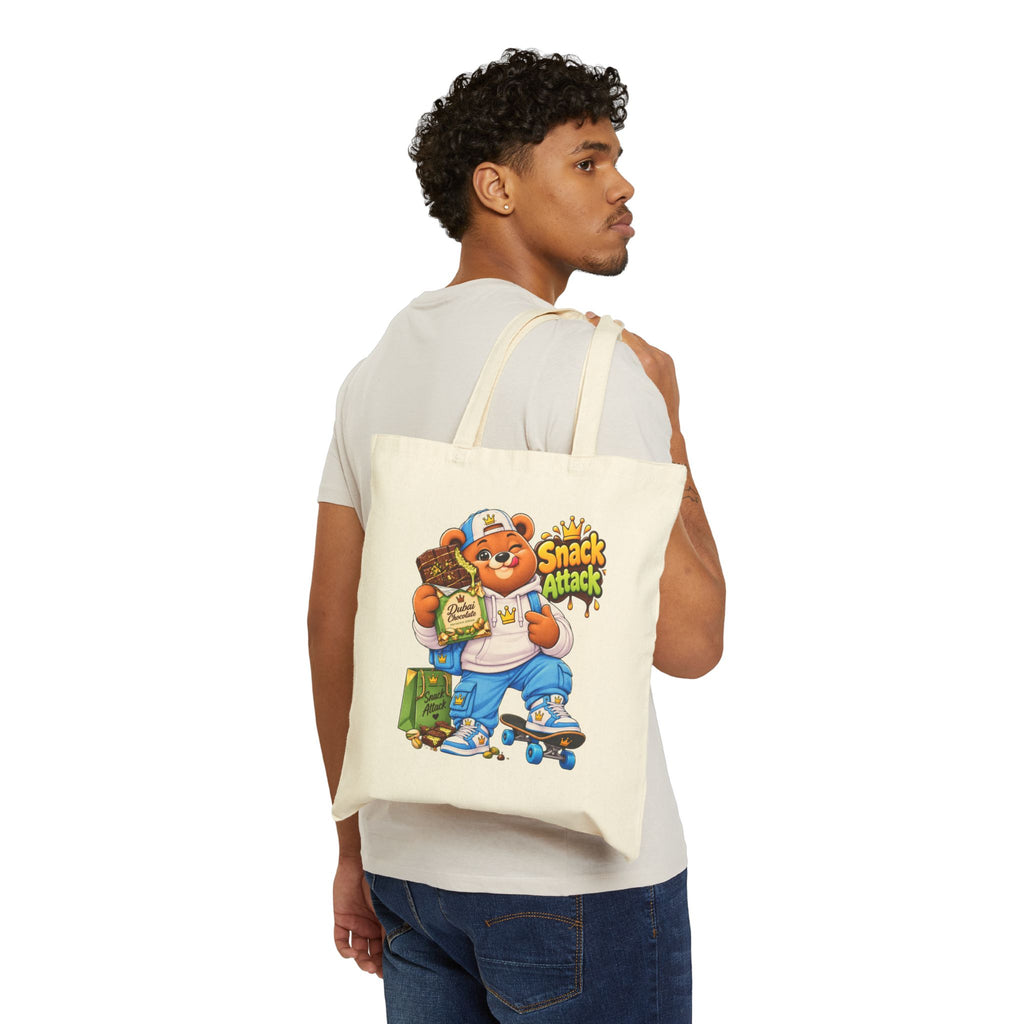 Mochie The Foodie 'Snack Attack' Cotton Canvas Tote