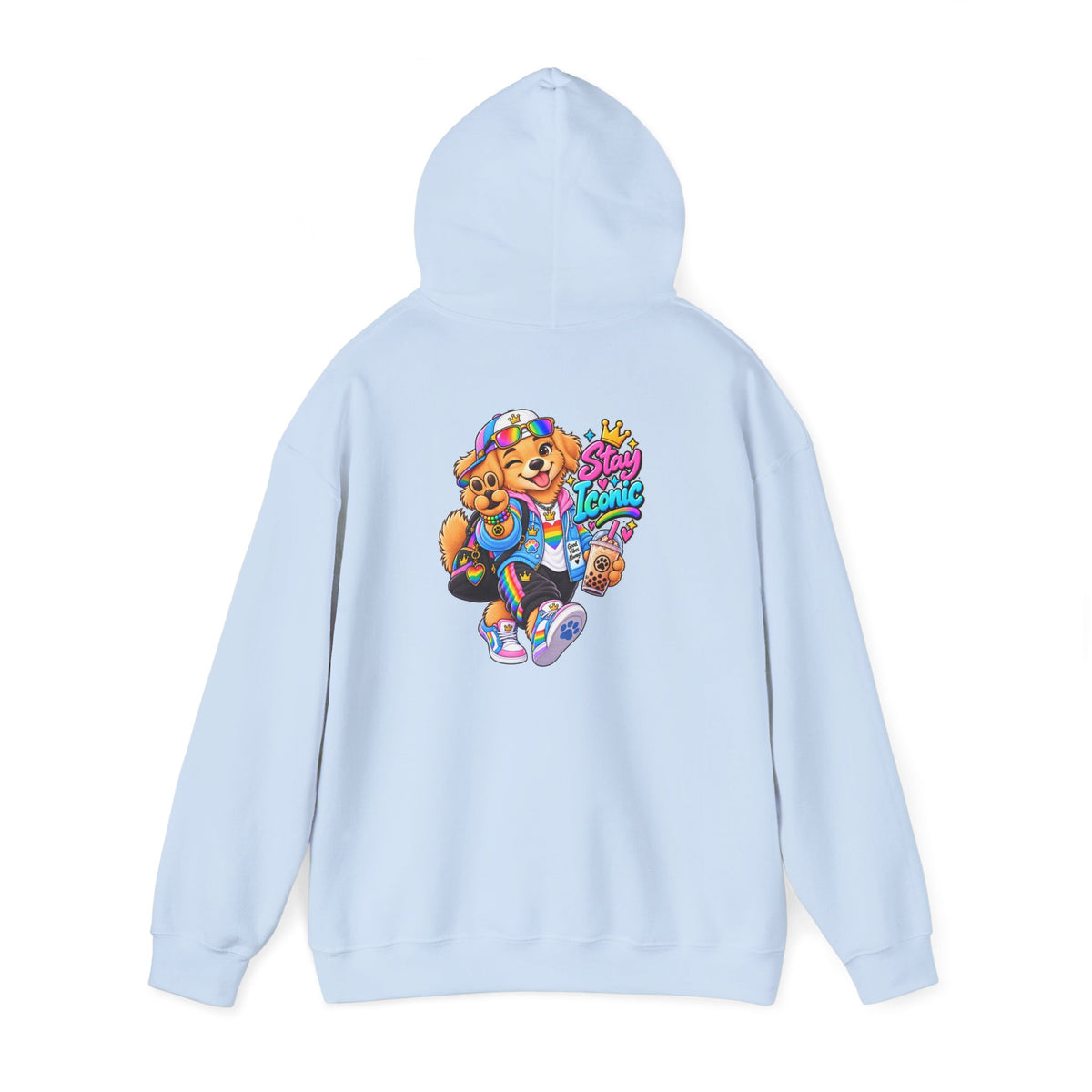 Hoodie — Colorful Big Personality Stay Iconic Pup Graphic