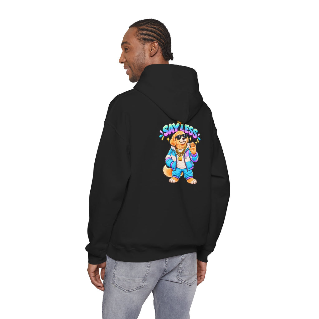 Say Less Golden Retriever Hoodie — Retro Cartoon Streetwear Pullover