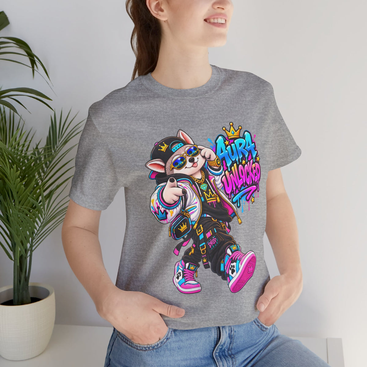 Jynx Alaskan Husky — "Aura Unlocked" Streetwear Graphic Tee