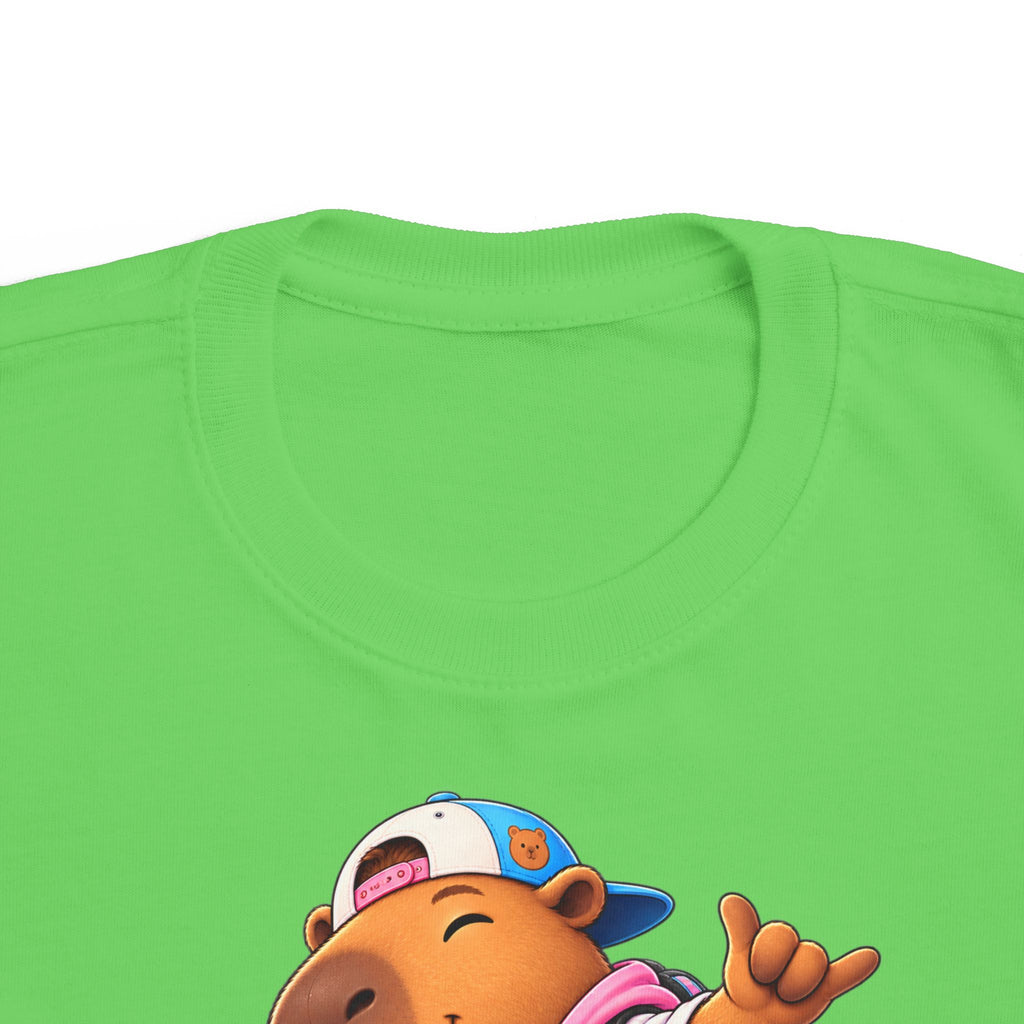 Toddler Capybara Skate T-Shirt — Cute Skateboarding Capybara Tee for Kids