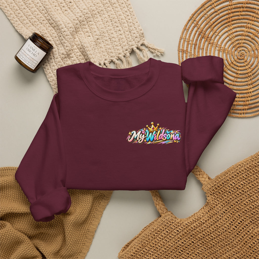 Graphic Sweatshirt — 'My Wildsona' Cute Colorful Dog with Big Personality Character Crewneck