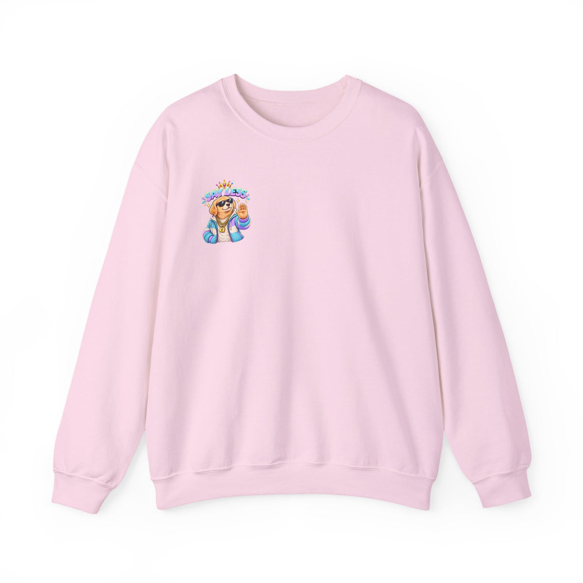 Crewneck Sweatshirt - Colorful Girl with Flower Crown Graphic