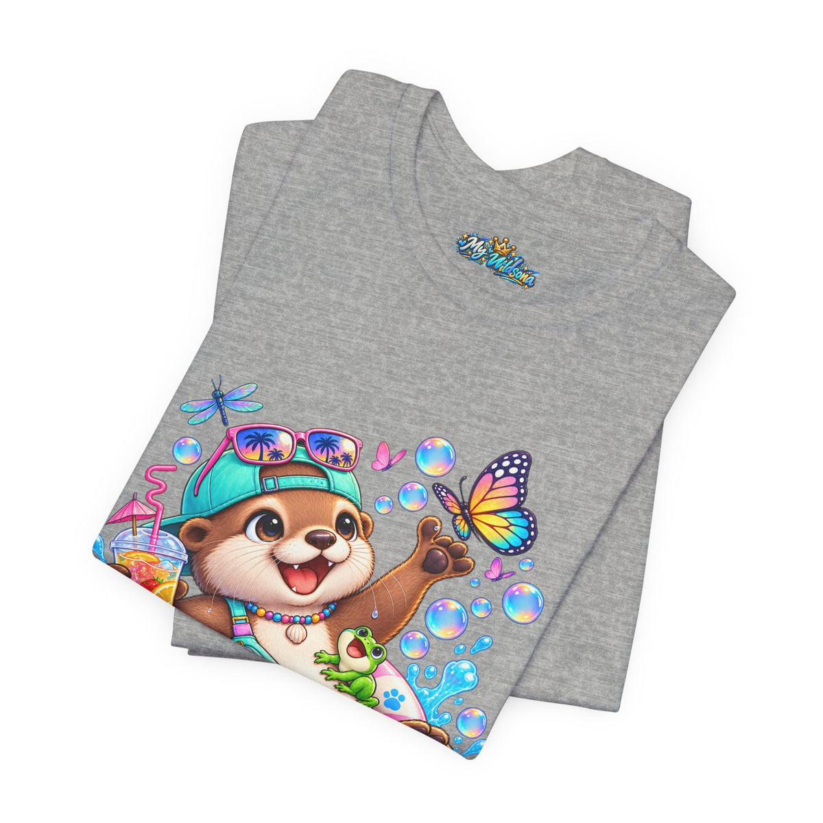 Otter Floatie T-Shirt — Cute Summer Otter with Butterfly Tee