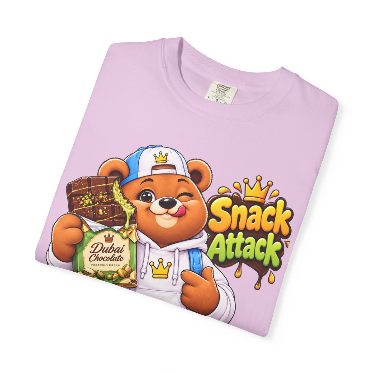 Snack Attack Bear T-Shirt — Cute Skateboarder Graphic Tee