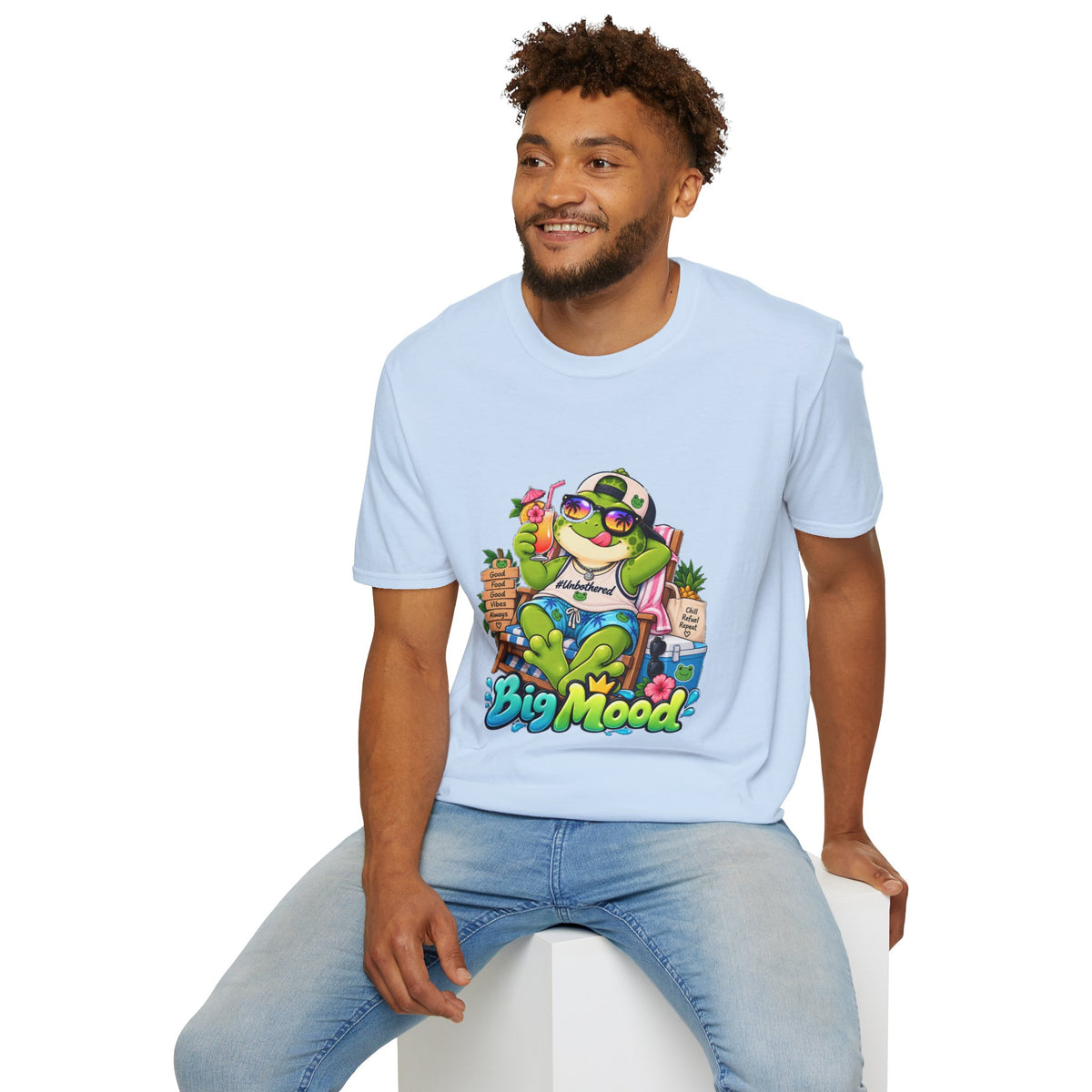Big Mood Frog T-Shirt — Chill Cartoon Frog Graphic Tee