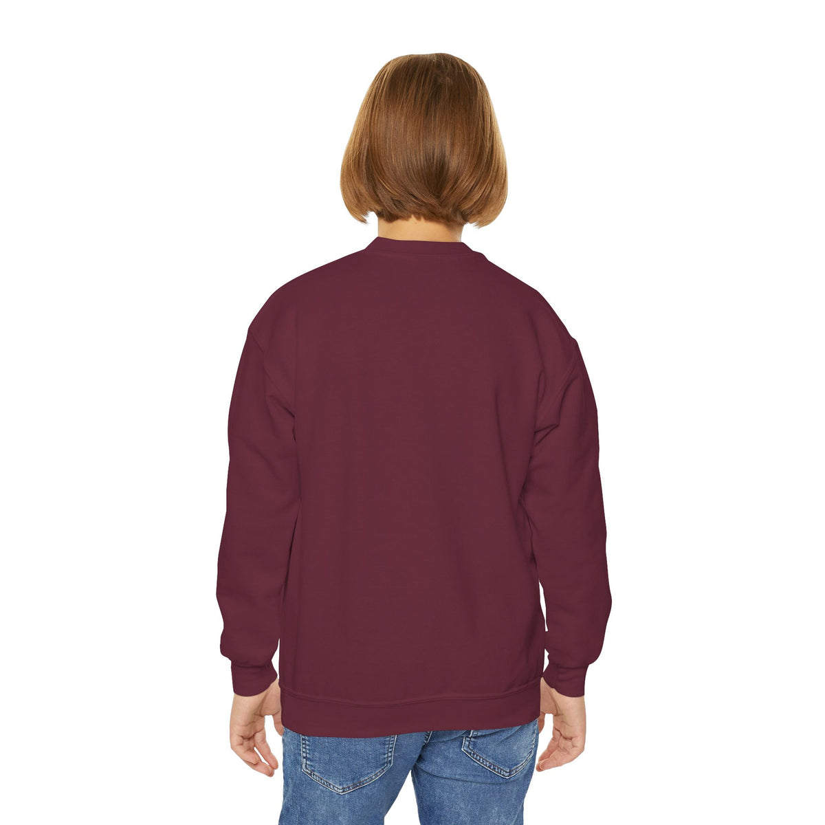 Youth Unbothered Fishing Capybara Crewneck Sweatshirt — "Whoothered" Cute Kids Fishing Graphic