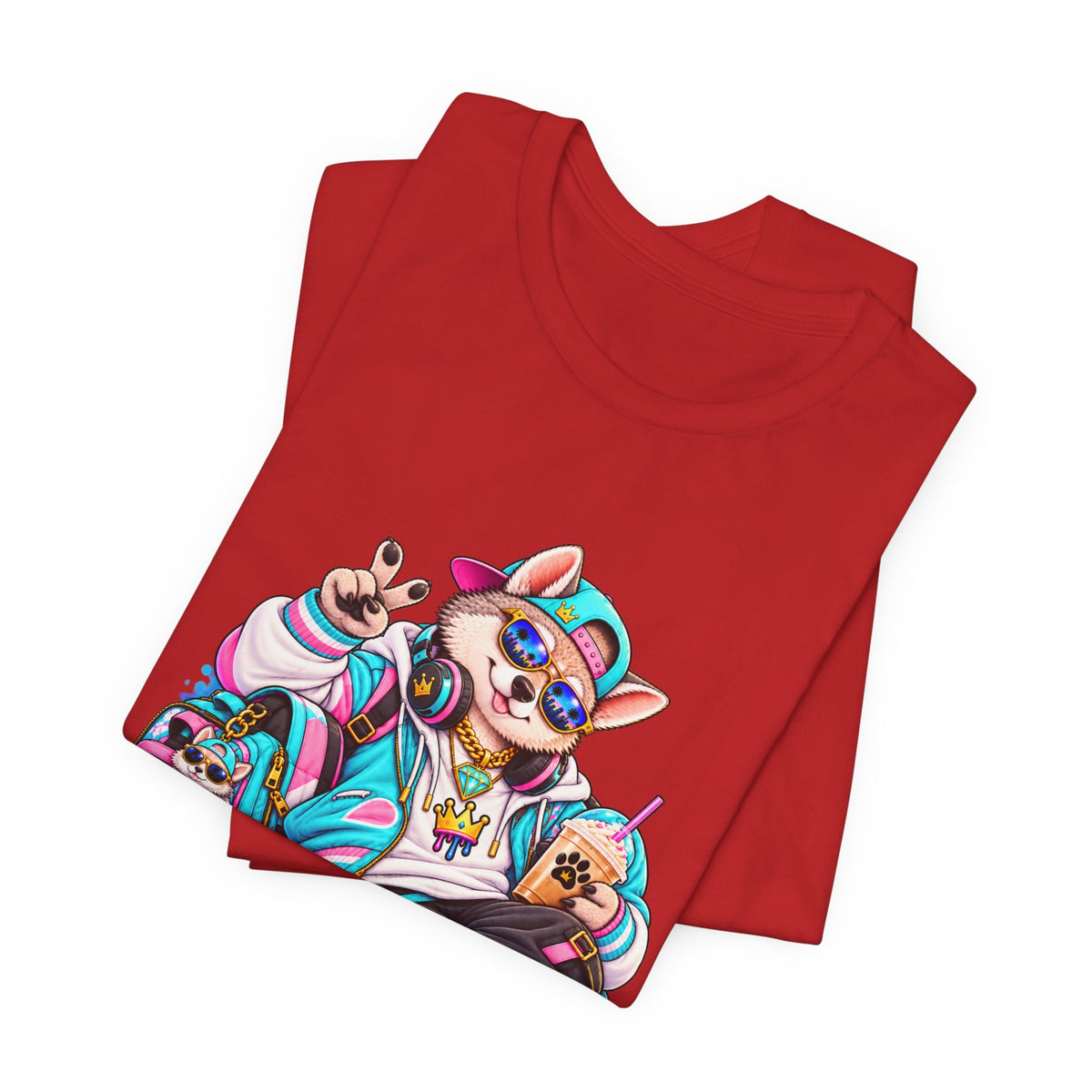 So Goated Husky with Drip T‑Shirt — Retro Skate Dog Graphic Tee