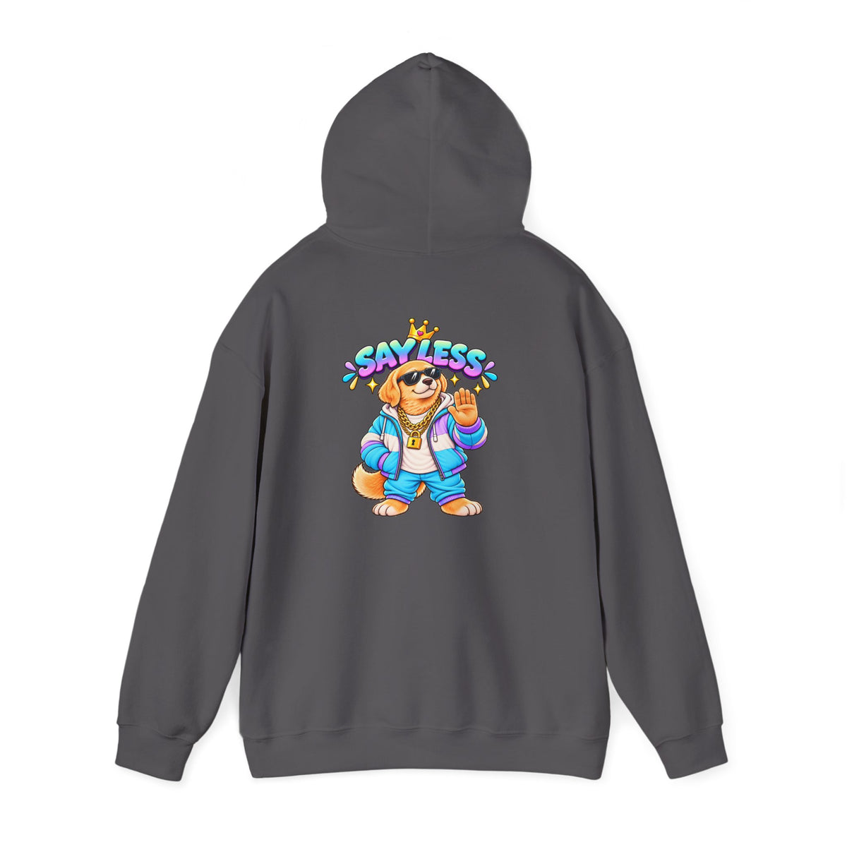 Say Less Golden Retriever Hoodie — Retro Cartoon Streetwear Pullover