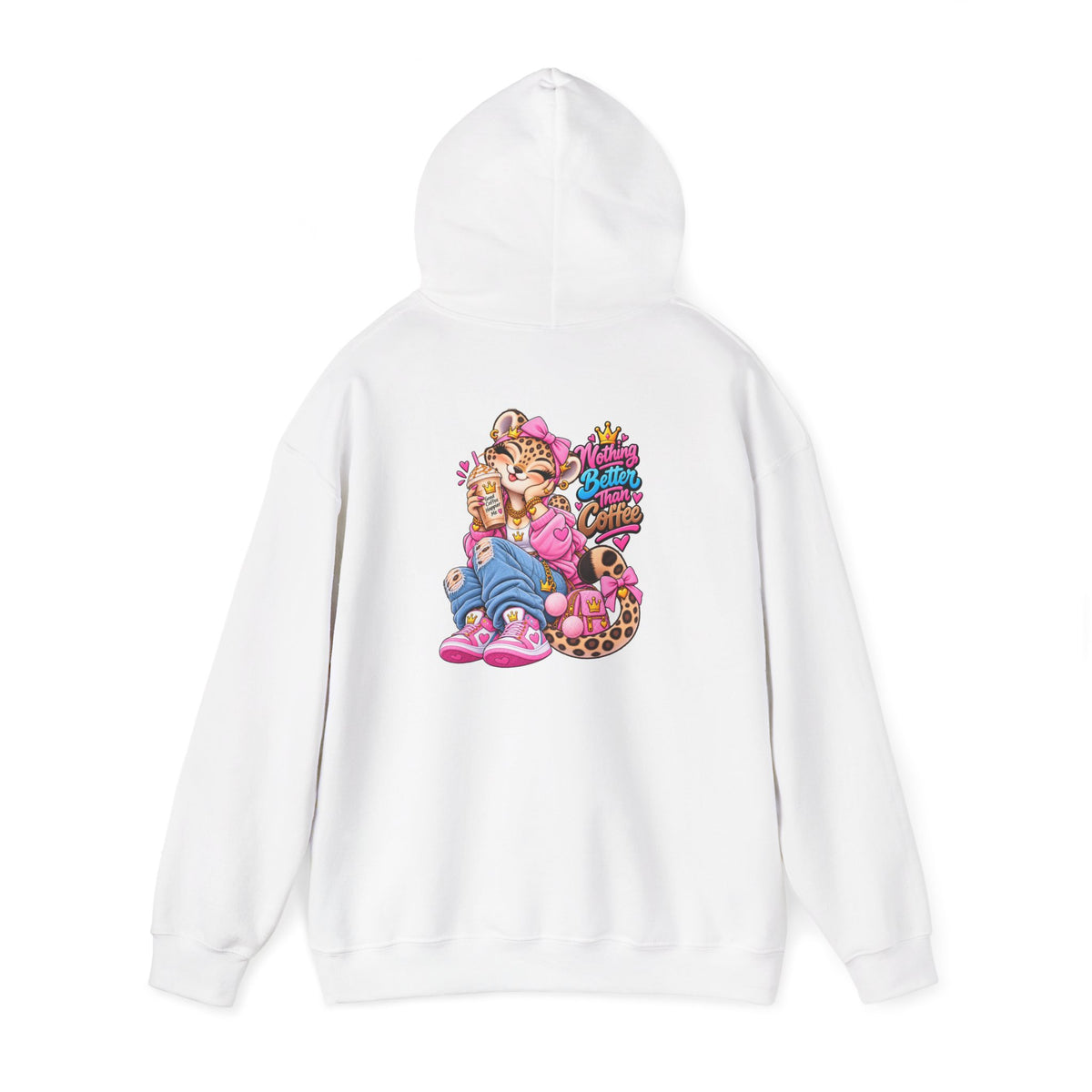 Lara Leopard Coffee Graphic Hoodie