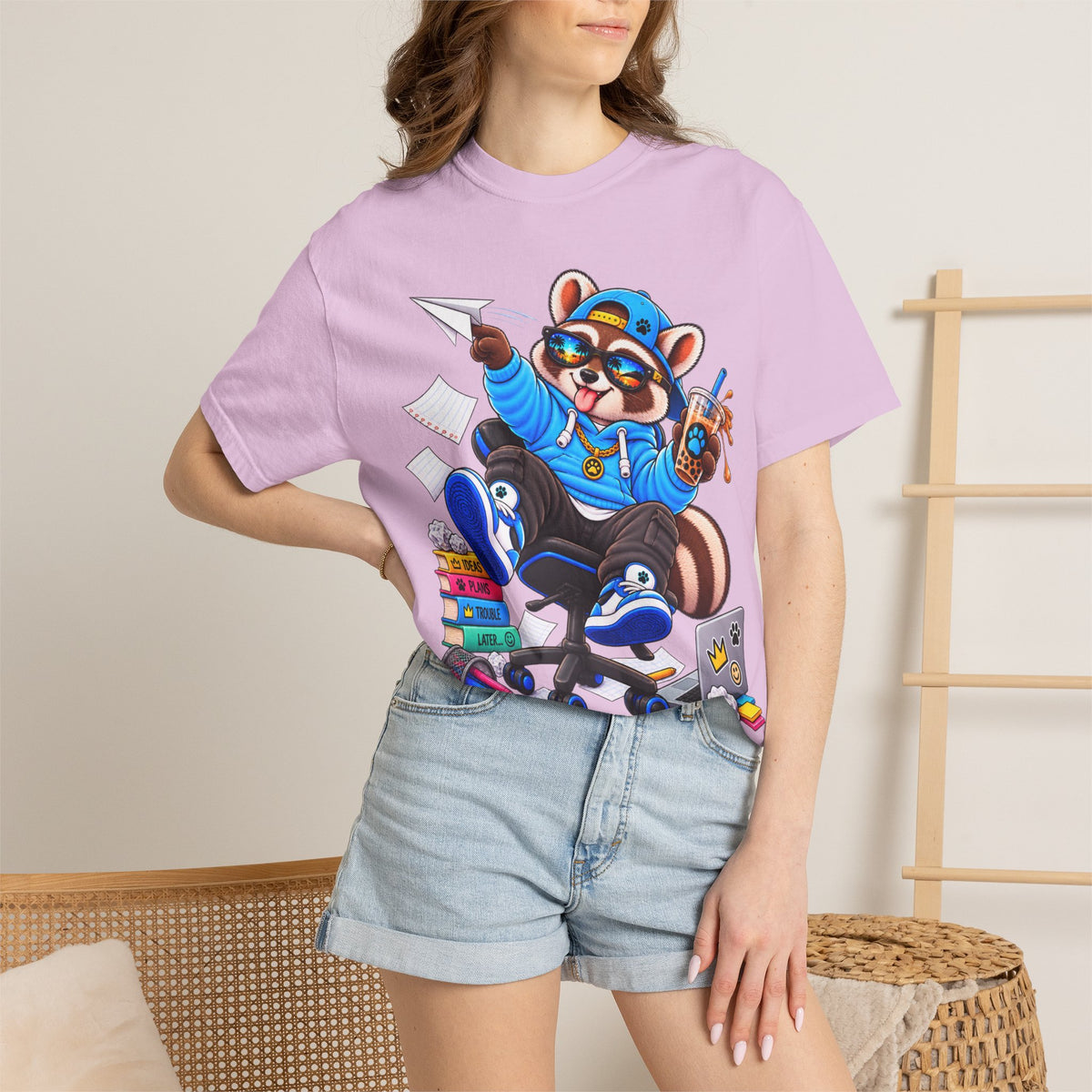 Mischievous Remy Raccoon Graphic T-Shirt