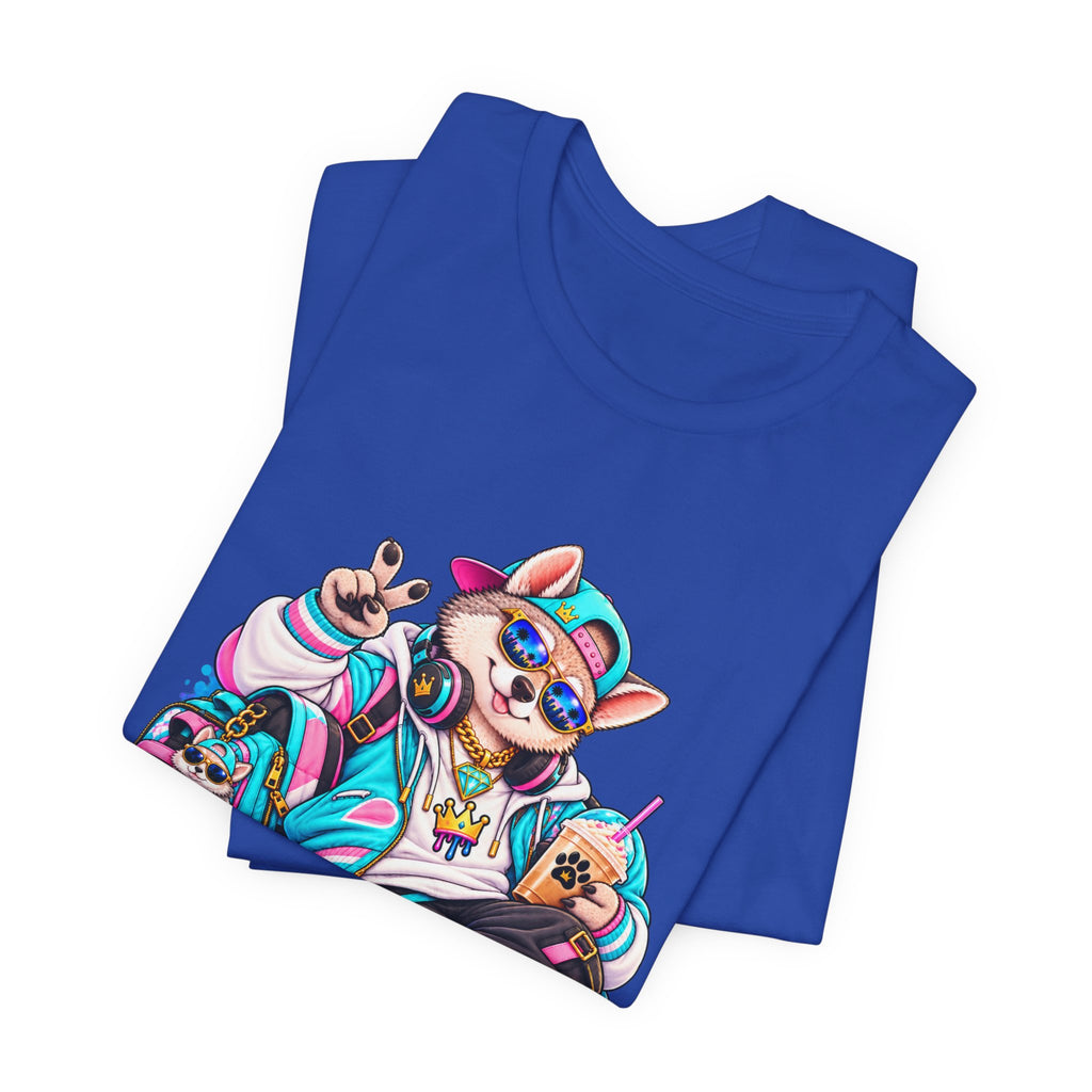 So Goated Husky with Drip T‑Shirt — Retro Skate Dog Graphic Tee