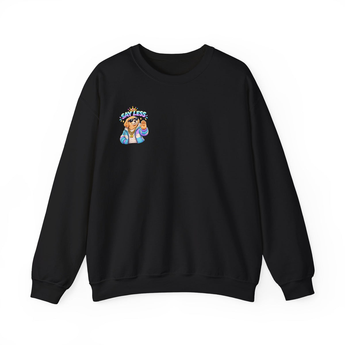 Crewneck Sweatshirt - Colorful Girl with Flower Crown Graphic