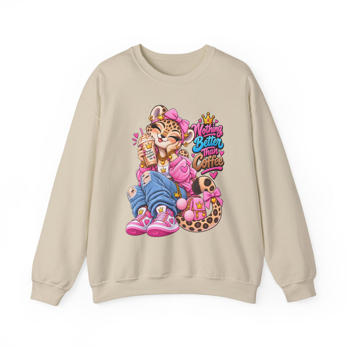Cute Kawaii Leopard - Graphic Sweatshirt