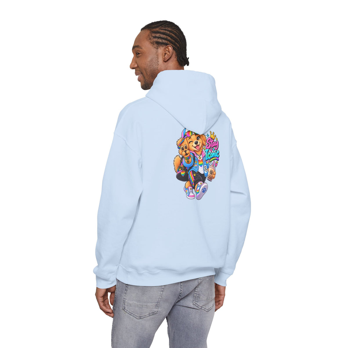 Hoodie — Colorful Big Personality Stay Iconic Pup Graphic