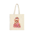 Cute Pink Fennec Fox 'Babe' Cotton Canvas Tote Bag