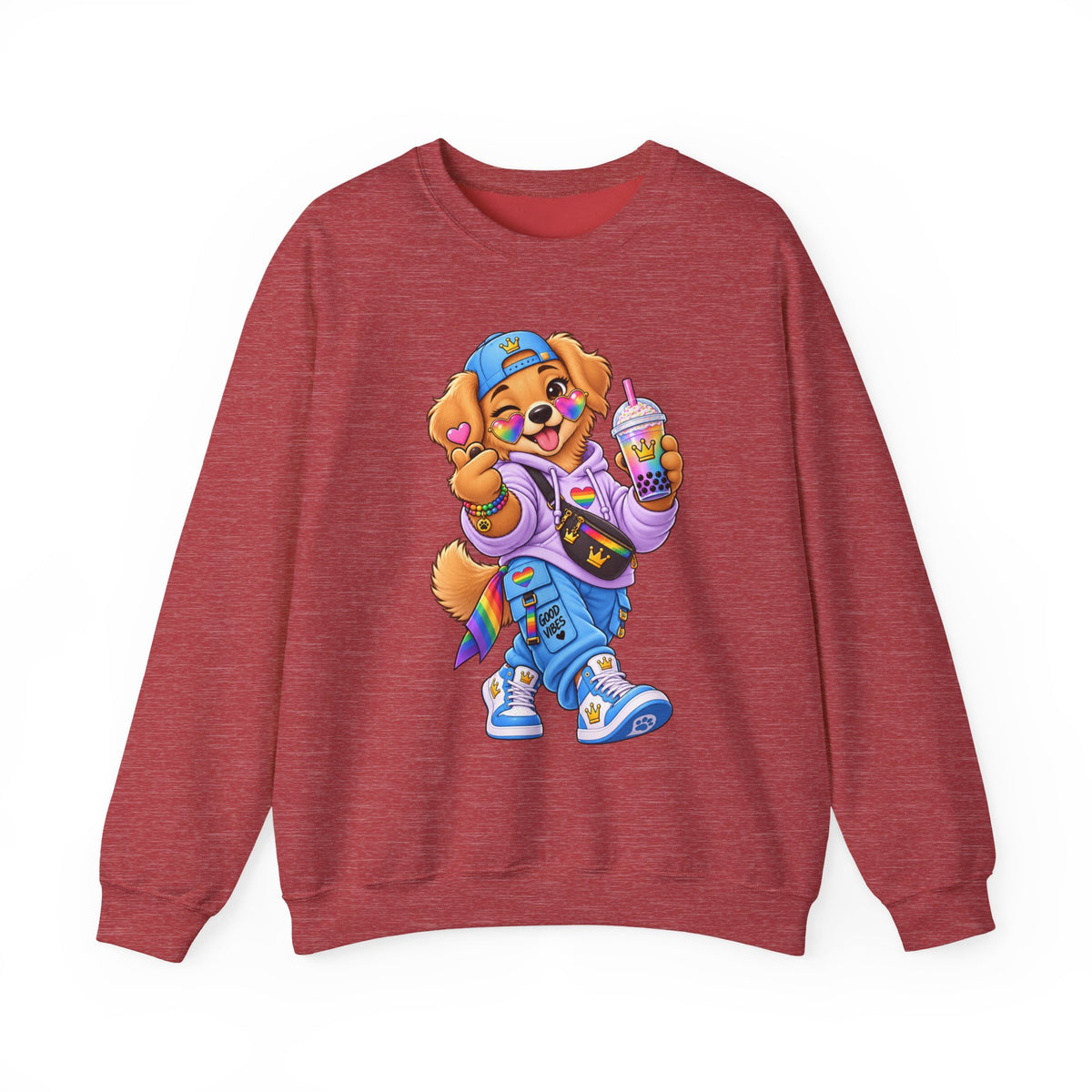 Cute Big Personality Hip-Hop Dog Crewneck Sweatshirt