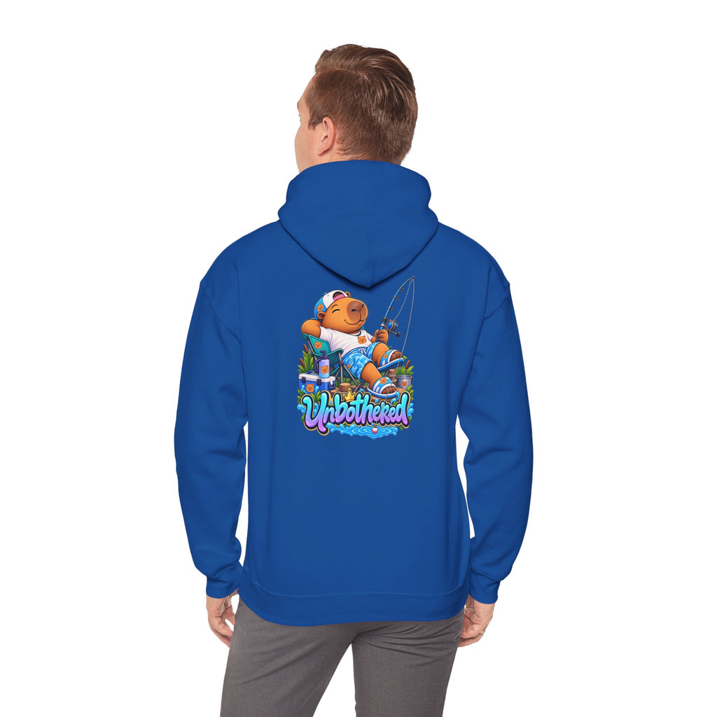 Relaxing Unbothered Capybara Hoodie – Chill Vibes Graphic Sweatshirt