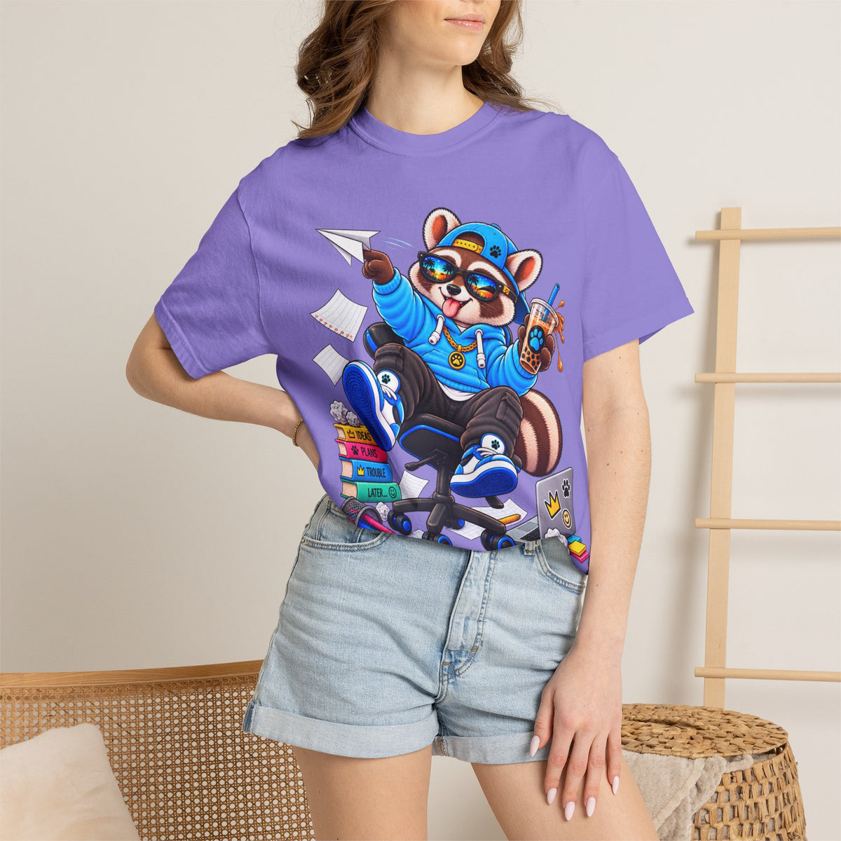 Mischievous Remy Raccoon Graphic T-Shirt