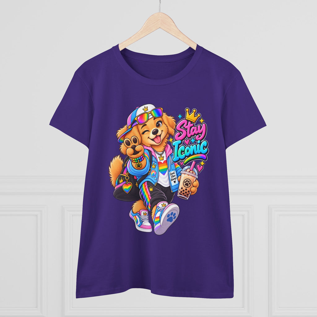 Stay Iconic Dog Graphic Tee — Cute Retro Teddy Bear Design