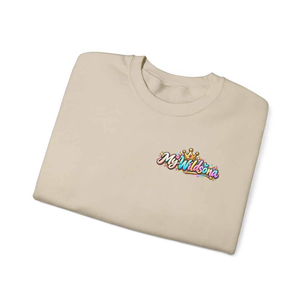 Graphic Sweatshirt — 'My Wildsona' Cute Colorful Dog with Big Personality Character Crewneck