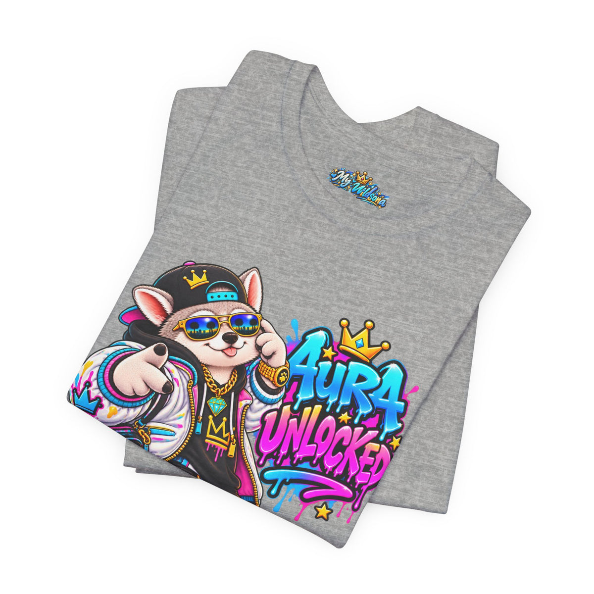 Jynx Alaskan Husky — "Aura Unlocked" Streetwear Graphic Tee