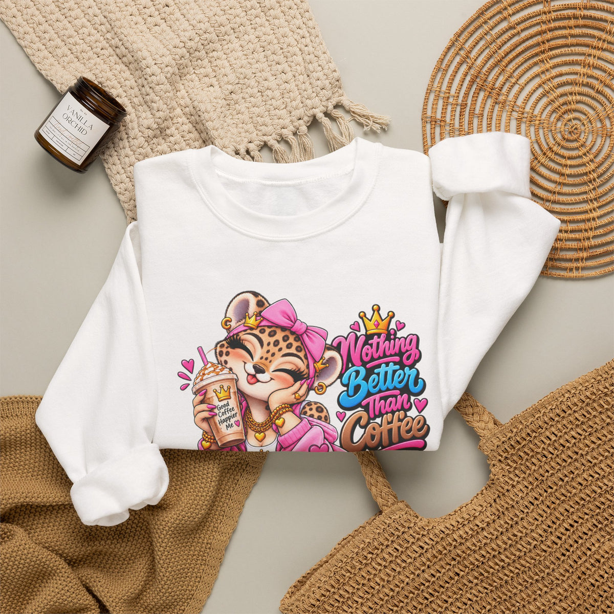 Cute Kawaii Leopard - Graphic Sweatshirt