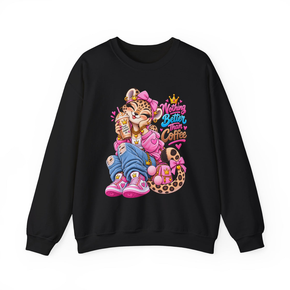 Cute Kawaii Leopard - Graphic Sweatshirt