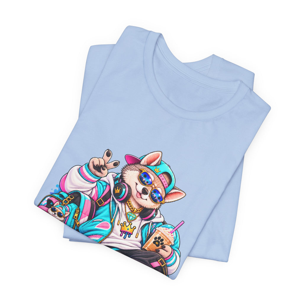 So Goated Husky with Drip T‑Shirt — Retro Skate Dog Graphic Tee