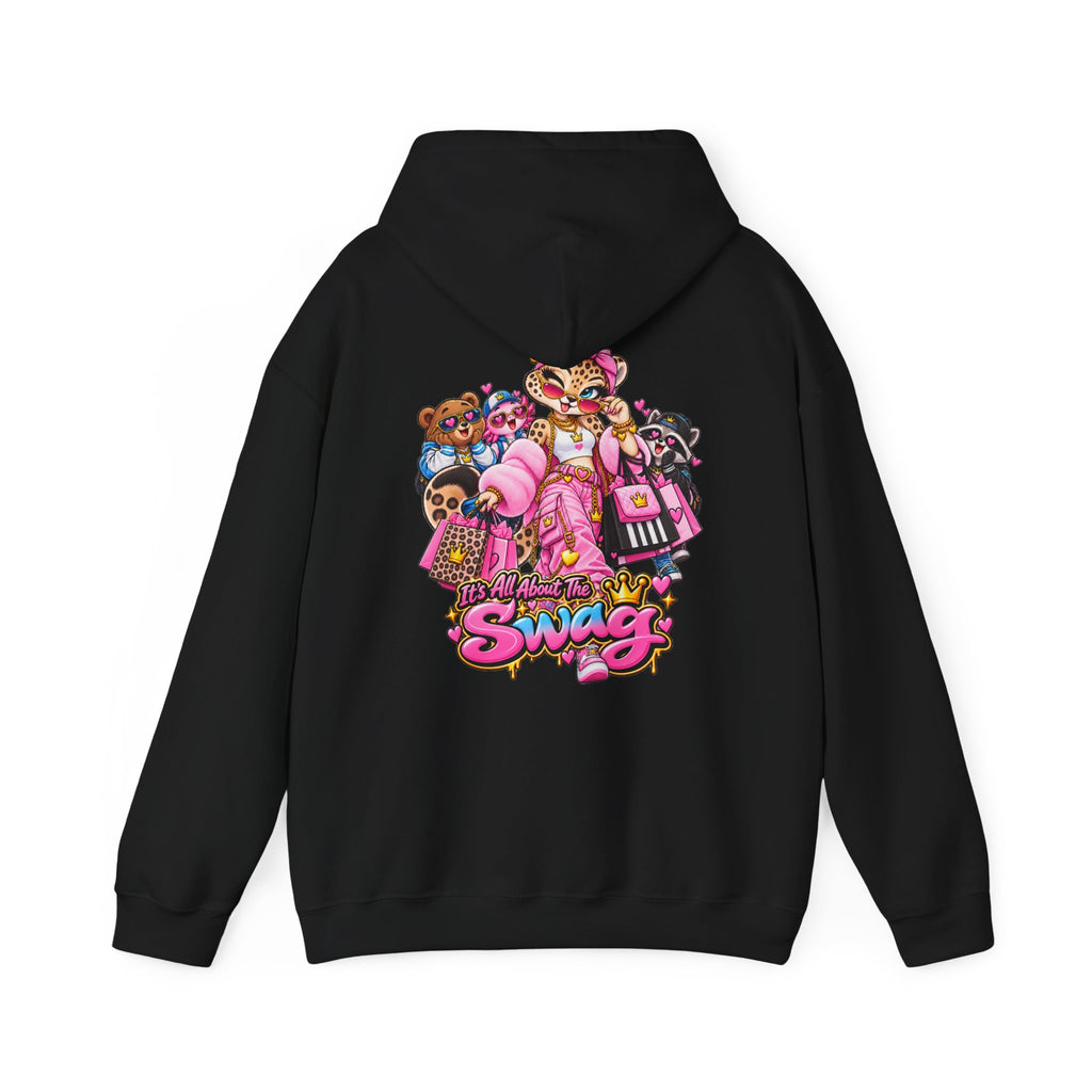 Pink Leopard Swag Hoodie — Cute Kawaii Animal Graphic Pullover
