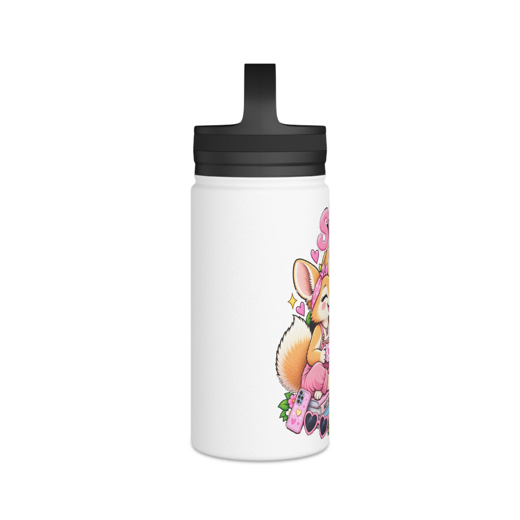 Spilling the Tea Water Bottle — Cute Corgi & Pomeranian Insulated Stainless Steel Bottle with Handle Lid