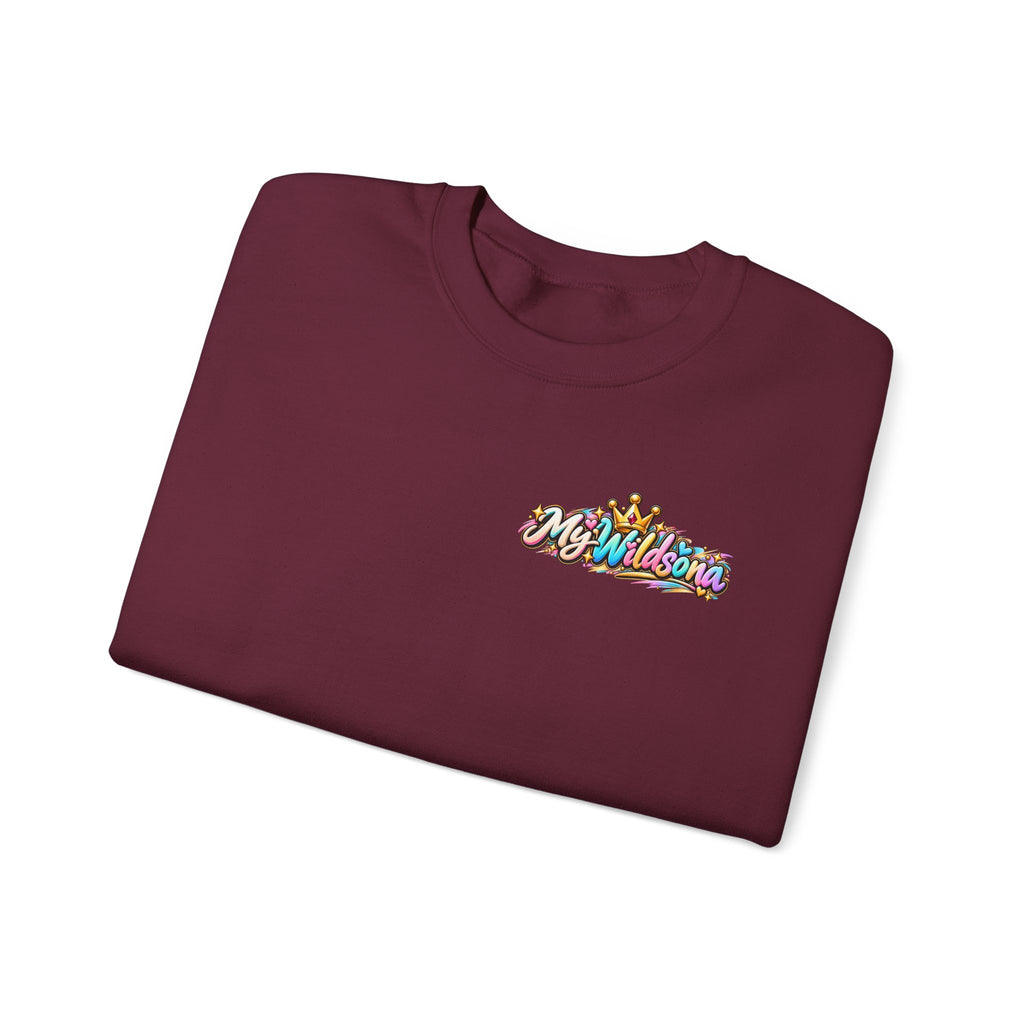 Graphic Sweatshirt — 'My Wildsona' Cute Colorful Dog with Big Personality Character Crewneck