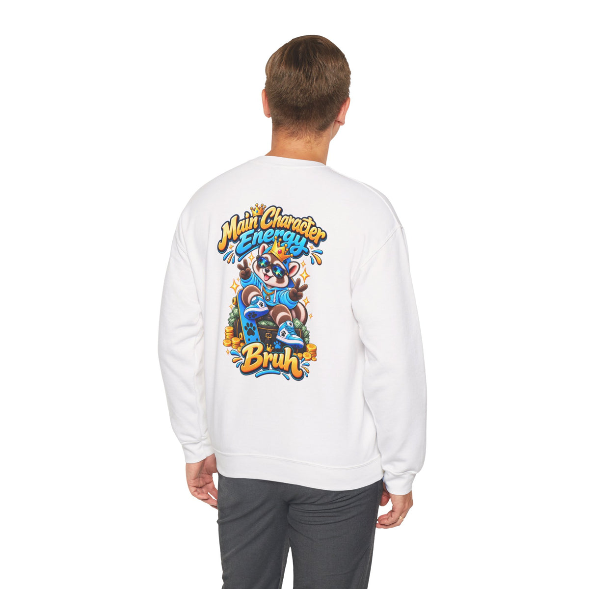 Main Character Raccoon Crewneck Sweatshirt