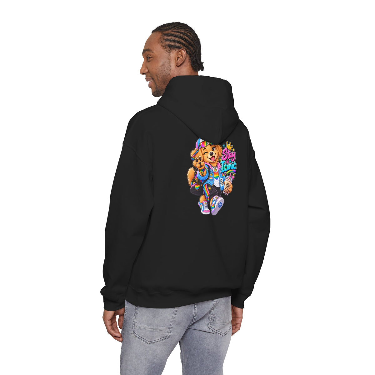 Hoodie — Colorful Big Personality Stay Iconic Pup Graphic