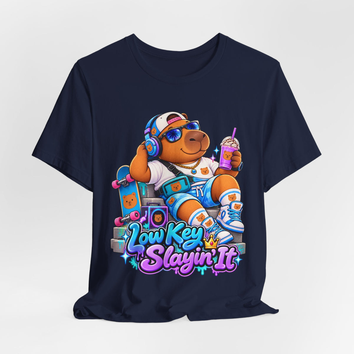 Low Key Slayin' It Capybara T-Shirt