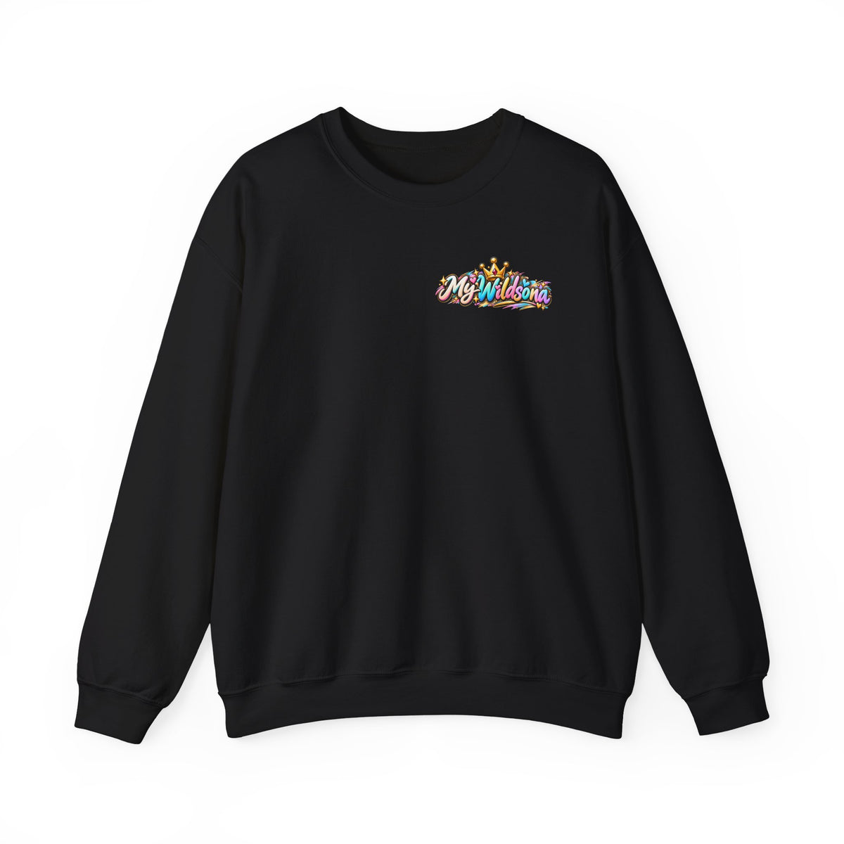 Graphic Sweatshirt — 'My Wildsona' Cute Colorful Dog with Big Personality Character Crewneck