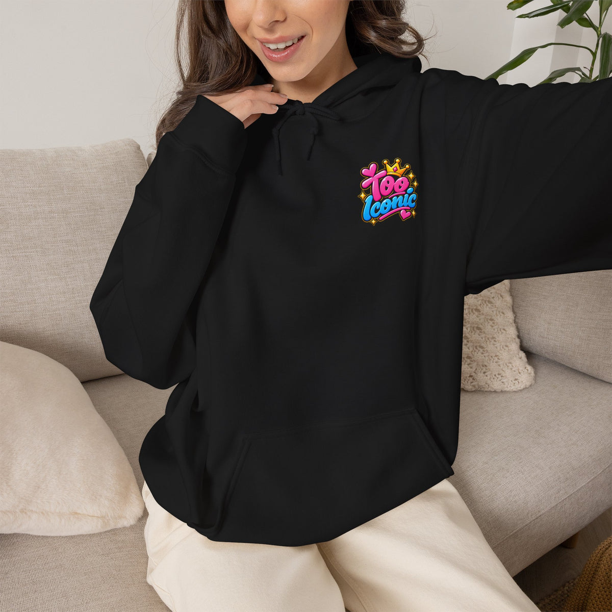 Lara Leopard Coffee Graphic Hoodie