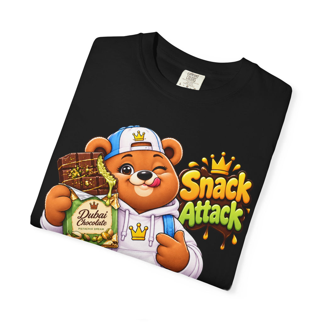 Snack Attack Bear T-Shirt — Cute Skateboarder Graphic Tee