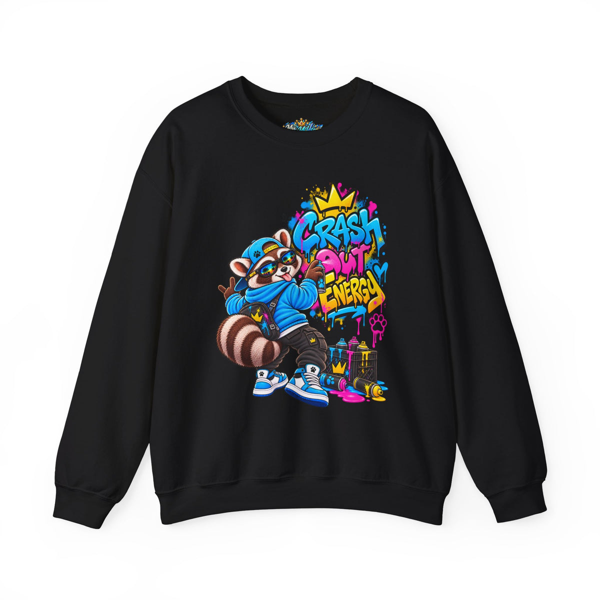 Crash Out Energy Crewneck Sweatshirt — Urban Raccoon Streetwear