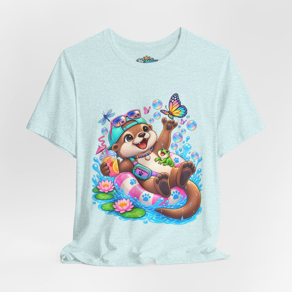 Otter Floatie T-Shirt — Cute Summer Otter with Butterfly Tee