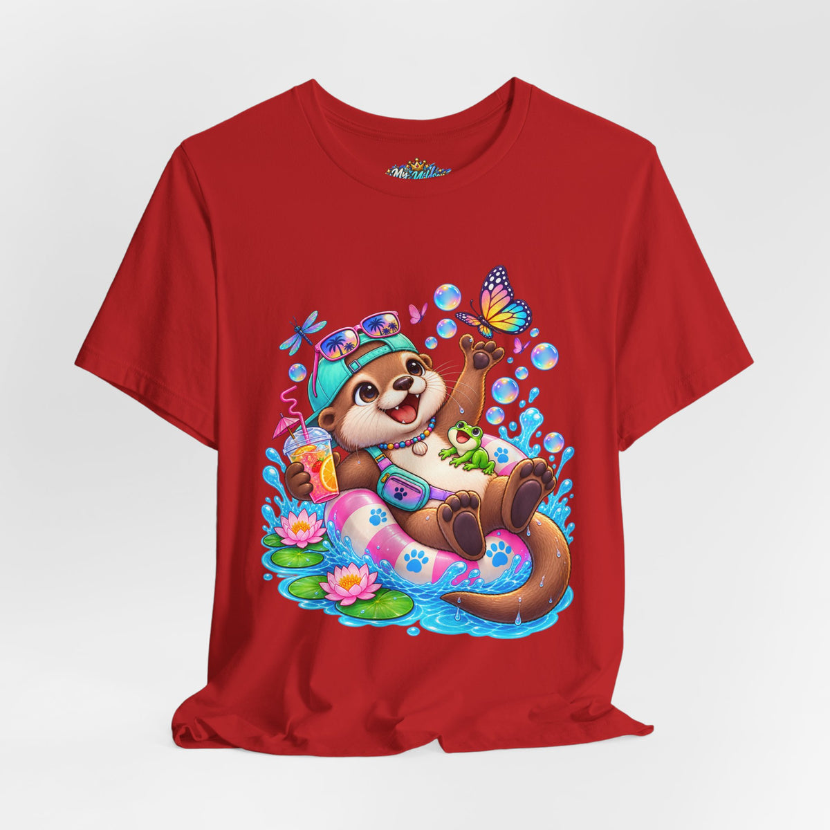 Otter Floatie T-Shirt — Cute Summer Otter with Butterfly Tee