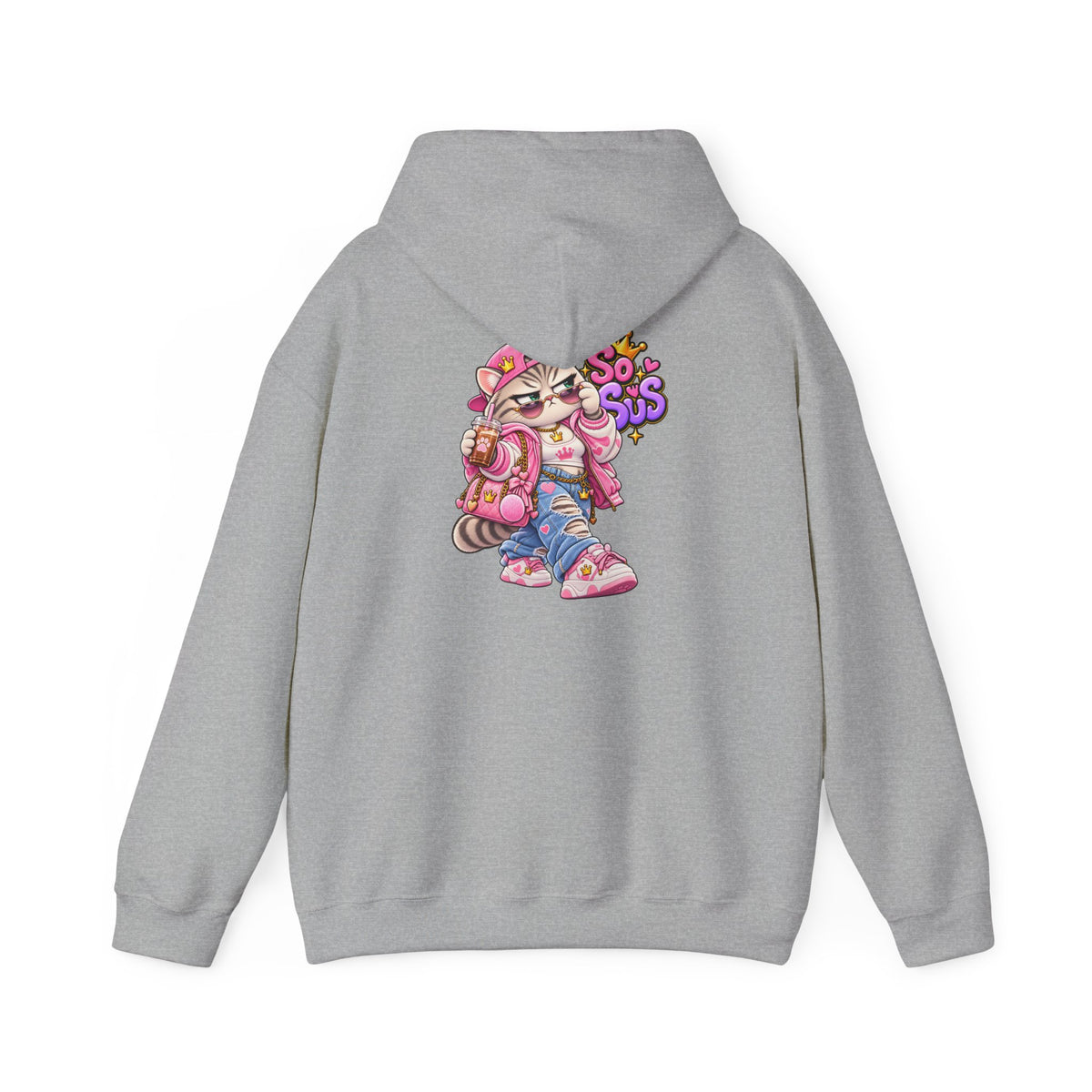 Kawaii So Sus Cat Hoodie – Cute Anime Streetwear Sweatshirt