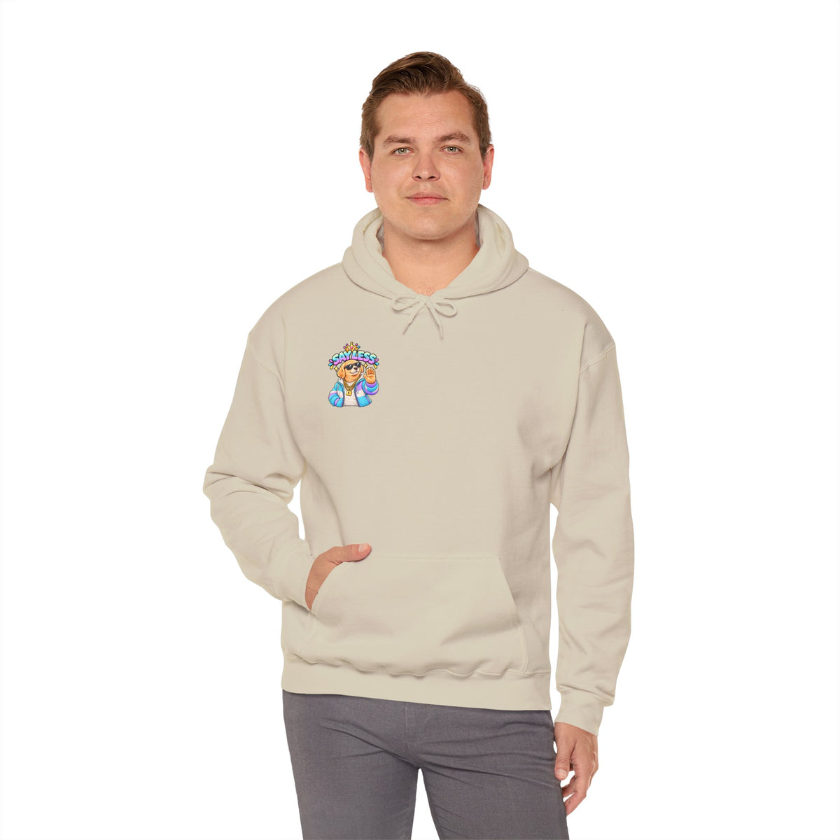 Say Less Golden Retriever - Hoodie — Cute Summer Vacation Graphic Sweatshirt