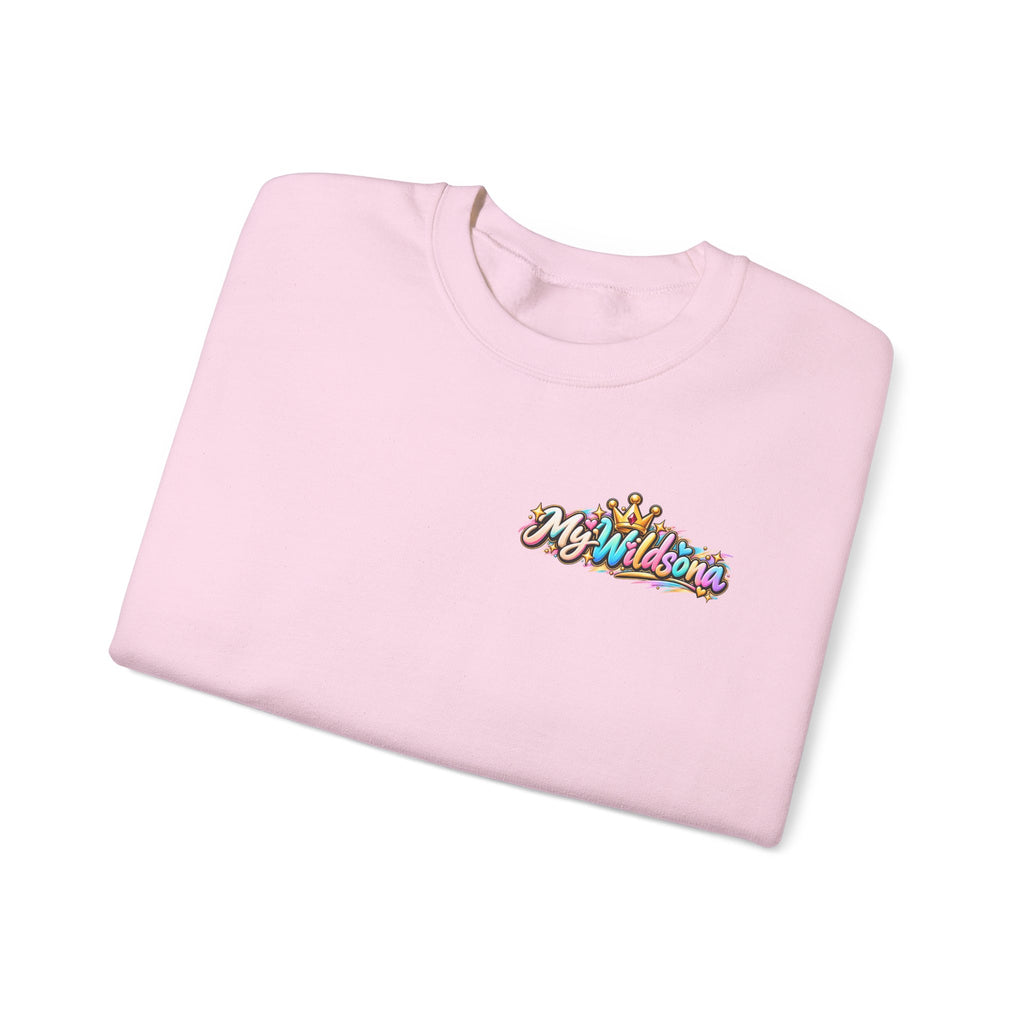 Graphic Sweatshirt — 'My Wildsona' Cute Colorful Dog with Big Personality Character Crewneck